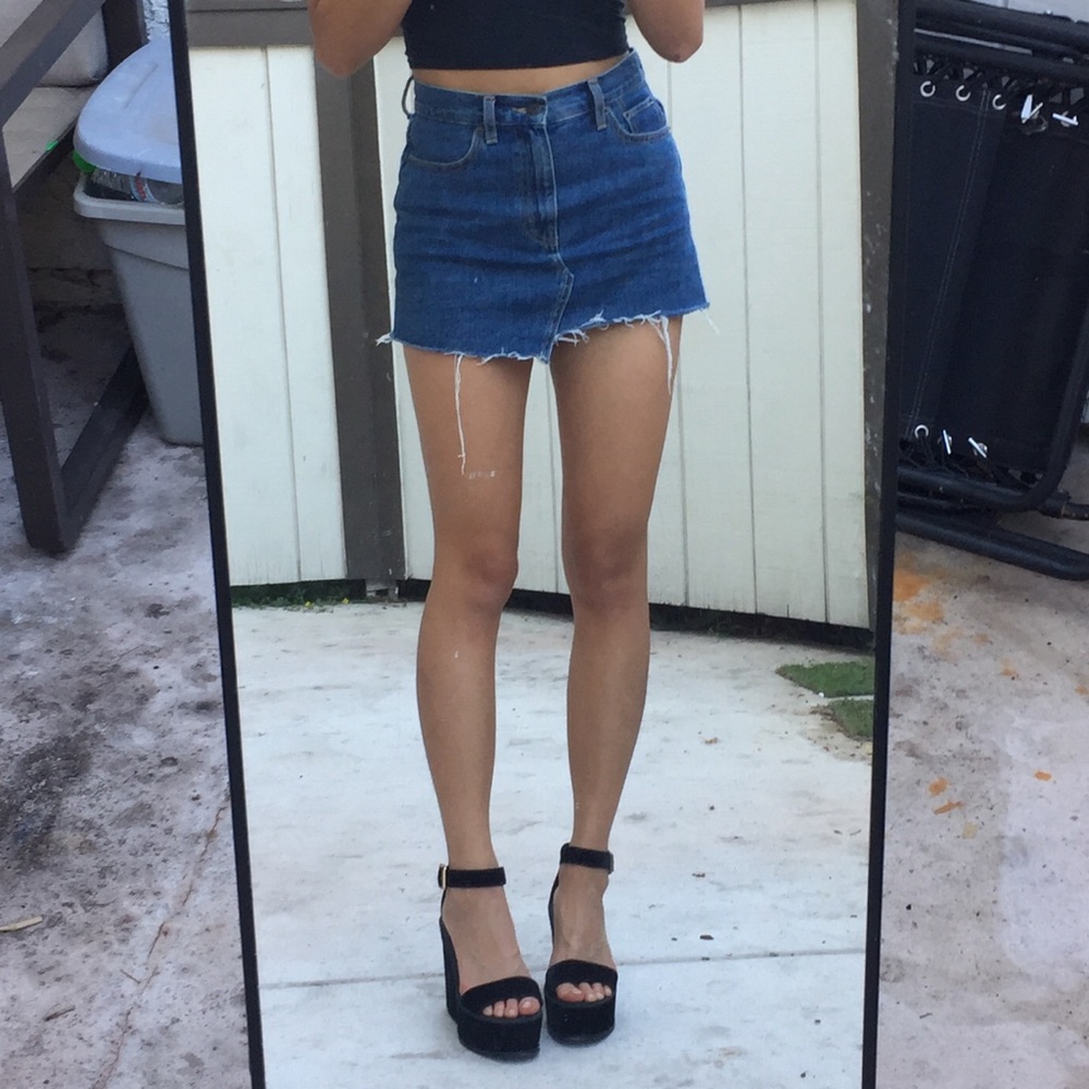 ASOS RIVER ISLAND chunky heel velvet platform